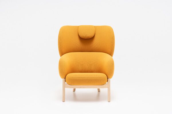 Grand Grace - fauteuil avec appuie-tête pietement bois