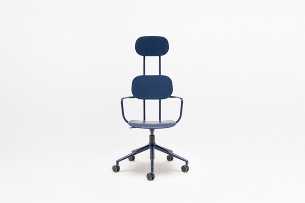 New School - plywood chair with headrest with height adjustment