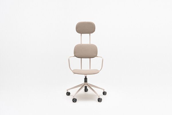 New School - upholstered chair with headrest with height adjustment