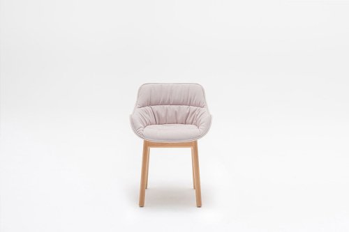 Chair with wooden base