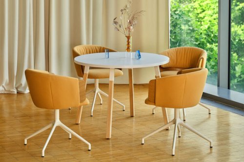 Ogi W - café table wooden legs