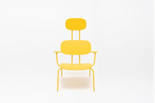 New School Lounge plywood armchair with headrest
