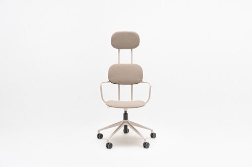 New School upholstered chair with headrest with height adjustment