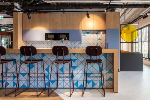 New School - upholstered high stool