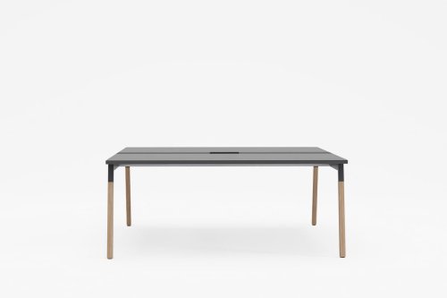 Ogi W conference table wooden legs 