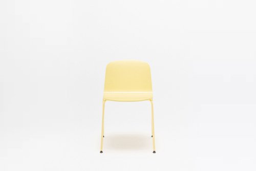 Nud plywood chair with a four-legged metal base