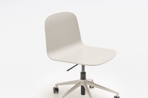 Nud - plywood chair with an aluminum base and height adjustment