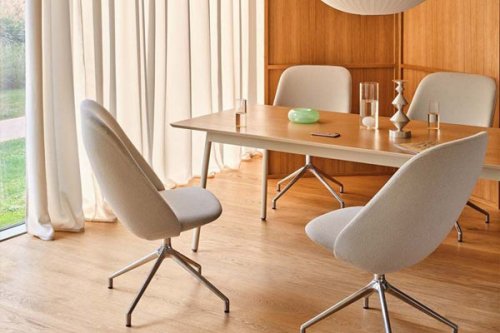 Blue armchair for the office