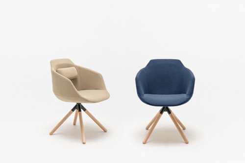 Ultra - silla giratoria con patas de madera