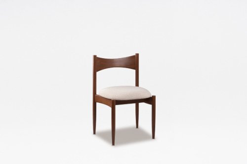 Kemi wooden chair with upholstered seat